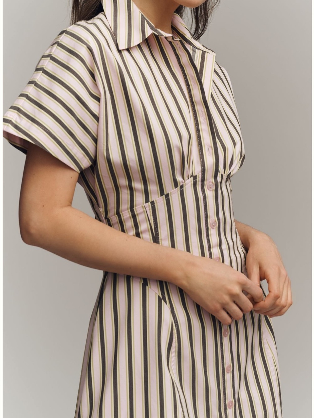 Anthropologie Exquise Stripe Dress - Picture 2 of 5
